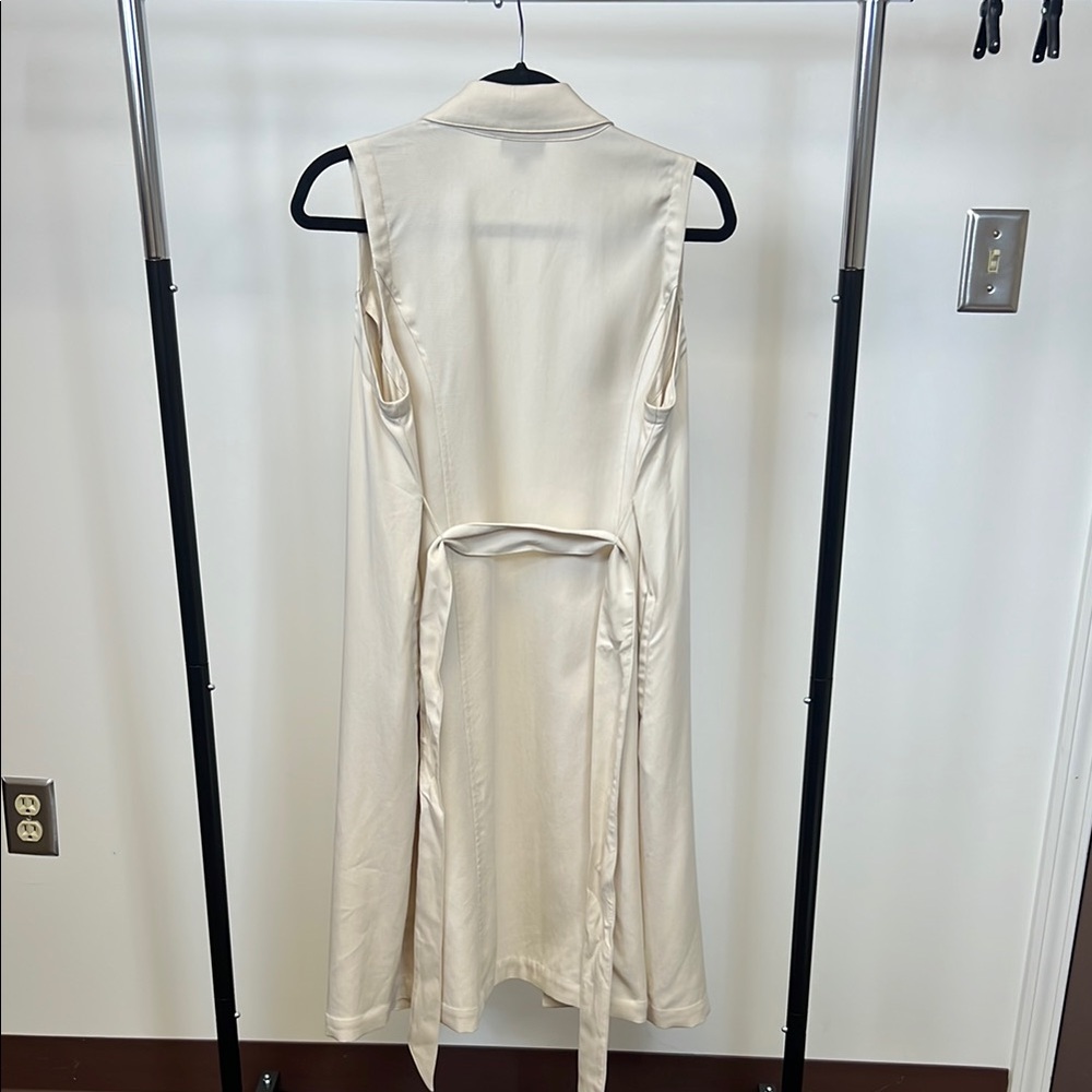 J. Jill Cream Wearever Collection Open Front Cream Long Vest Small Petite - Picture 9 of 9